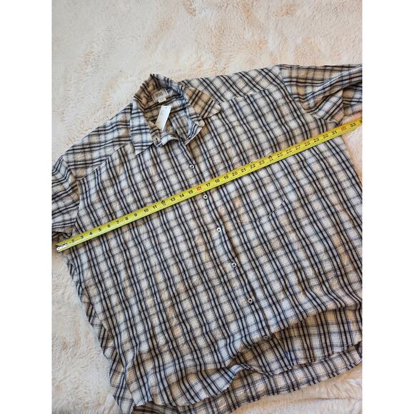 BDG Ryanne Crinkled Button Down Shirt Plaid Size Large Nwt - Picture 3 of 4